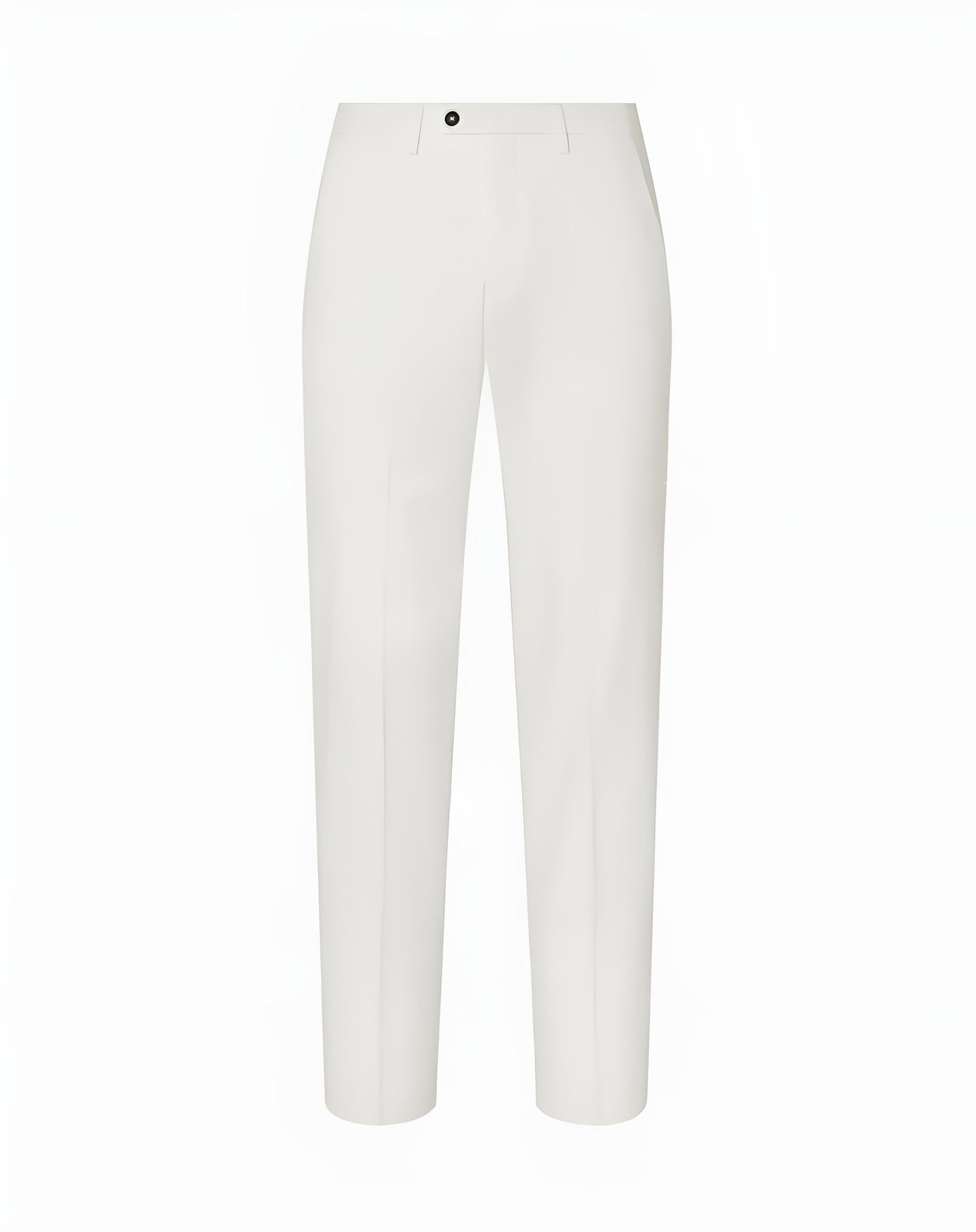 White Luxury Regular Fit Chino Pants