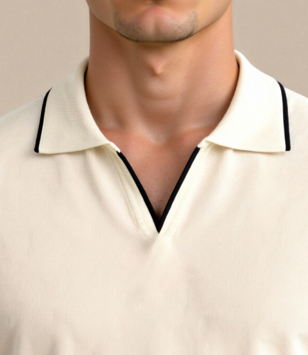 Short Sleeve Open Collar Polo