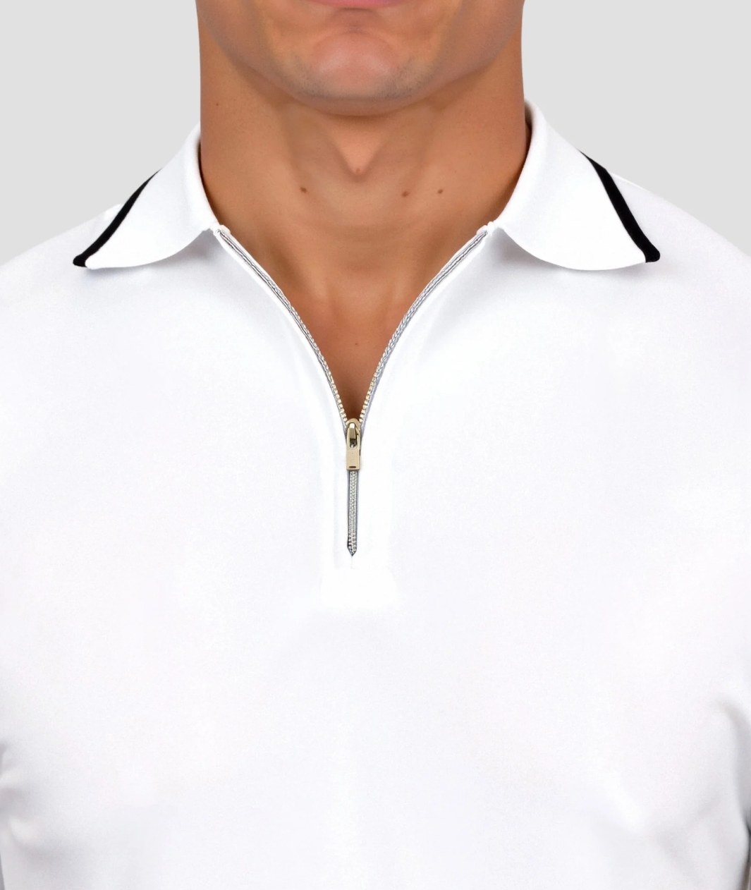 Quarter Zip Polo T- Shirt