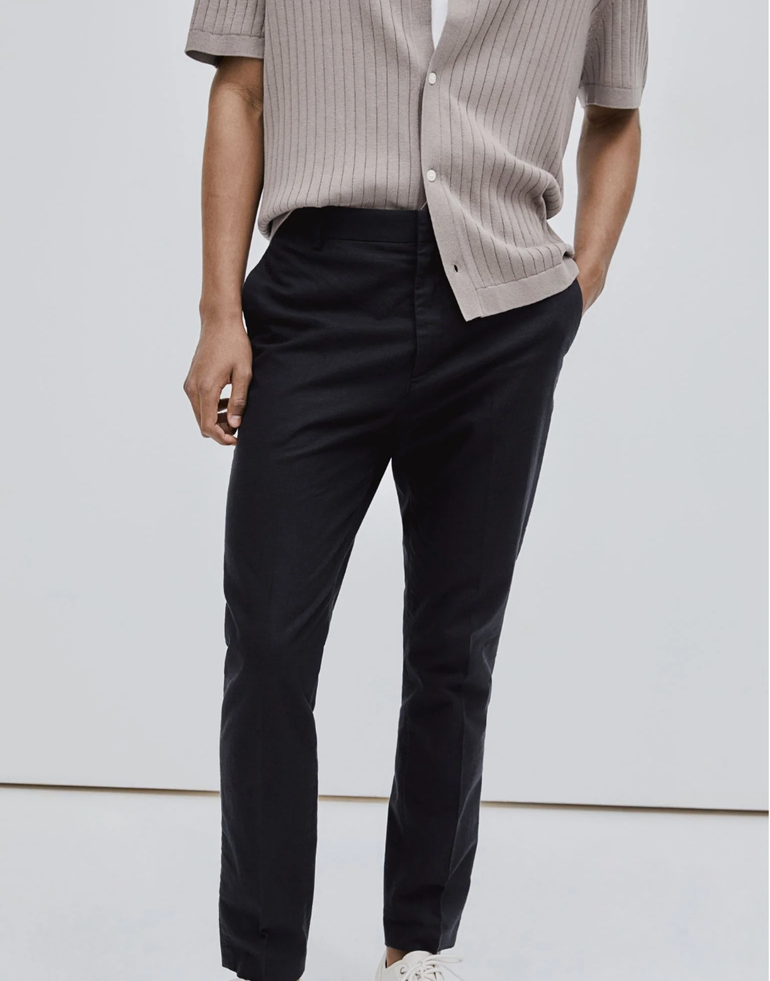 Black Luxury Regular Fit Chino Pants