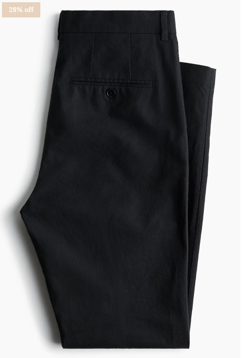 Black Luxury Regular Fit Chino Pants